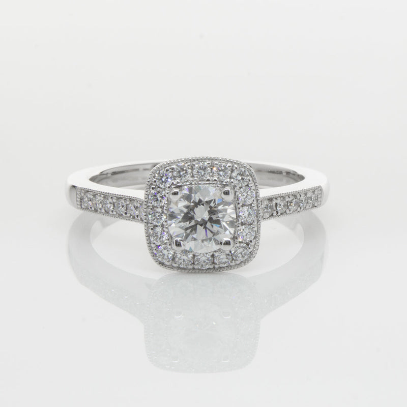 18ct White Gold .50ct Diamond Aurora Ring-Ring-Walker & Hall
