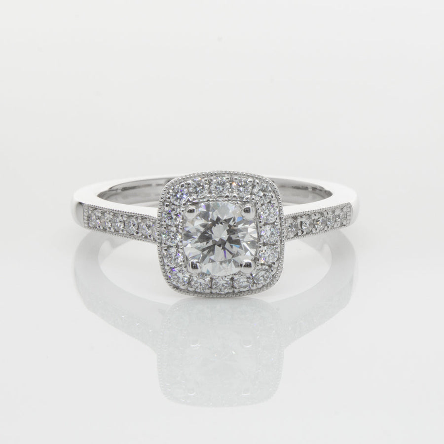 18ct White Gold .50ct Diamond Aurora Ring-Ring-Walker & Hall