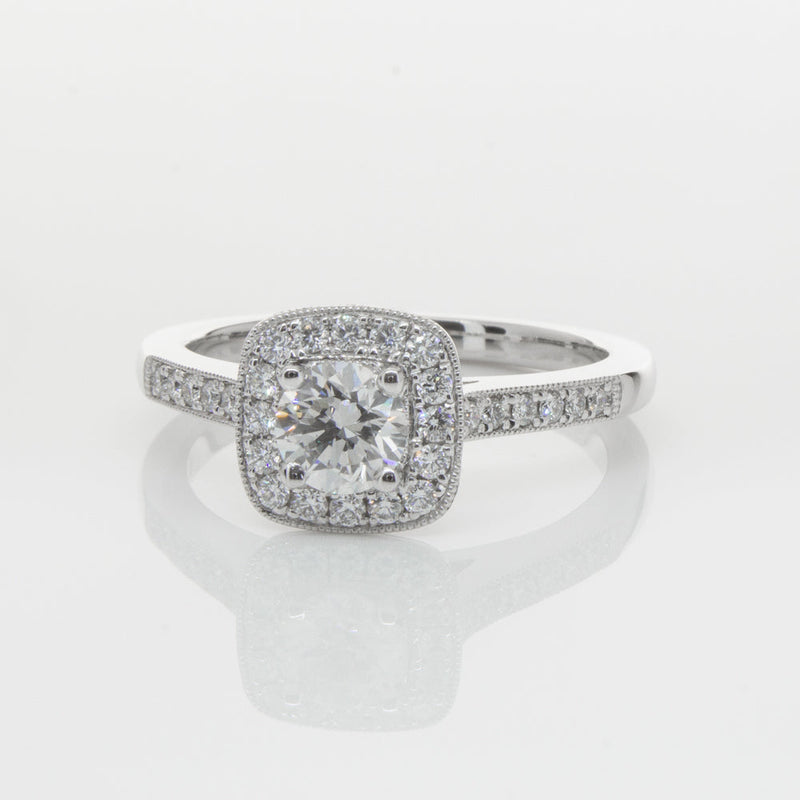 18ct White Gold .50ct Diamond Aurora Ring-Ring-Walker & Hall