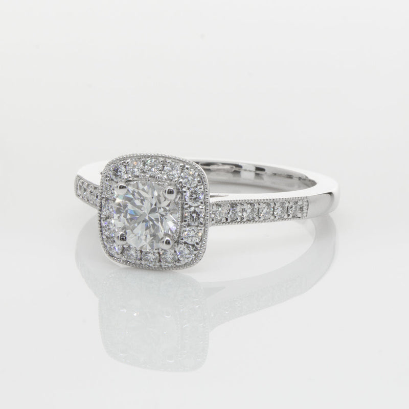 18ct White Gold .50ct Diamond Aurora Ring-Ring-Walker & Hall