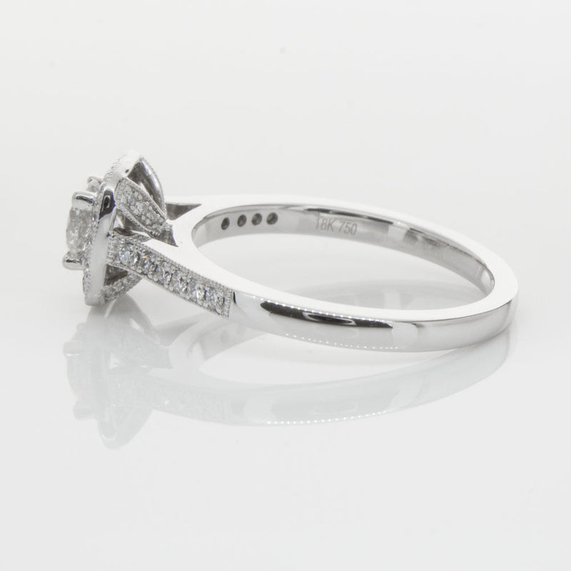 18ct White Gold .50ct Diamond Aurora Ring-Ring-Walker & Hall