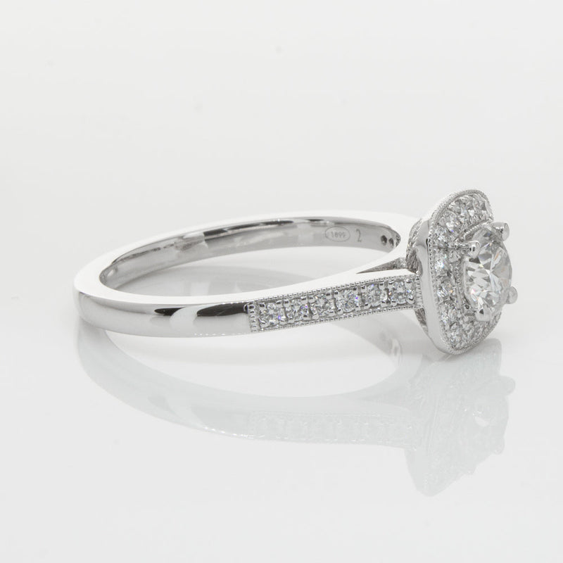 18ct White Gold .50ct Diamond Aurora Ring-Ring-Walker & Hall