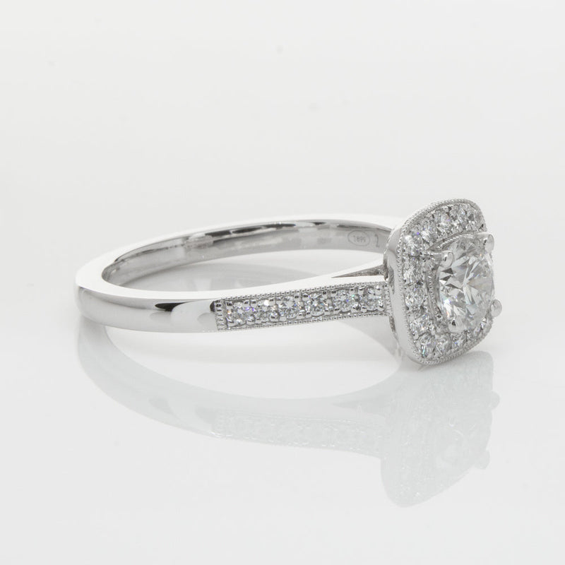 18ct White Gold .50ct Diamond Aurora Ring-Ring-Walker & Hall