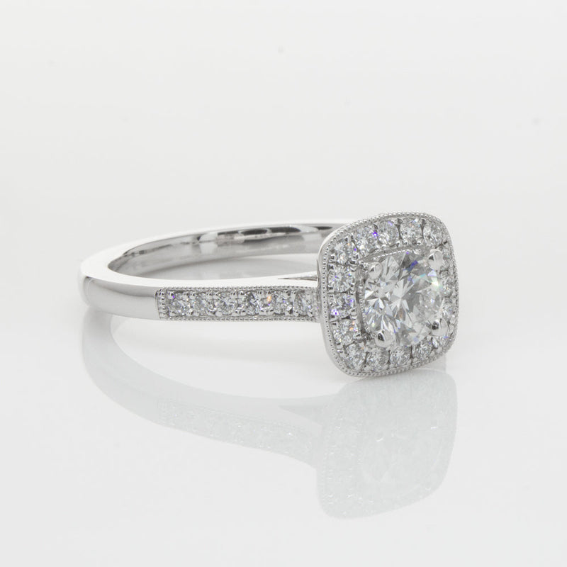 18ct White Gold .50ct Diamond Aurora Ring-Ring-Walker & Hall