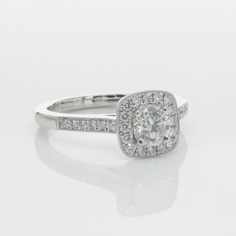 18ct White Gold .50ct Diamond Aurora Ring-Ring-Walker & Hall