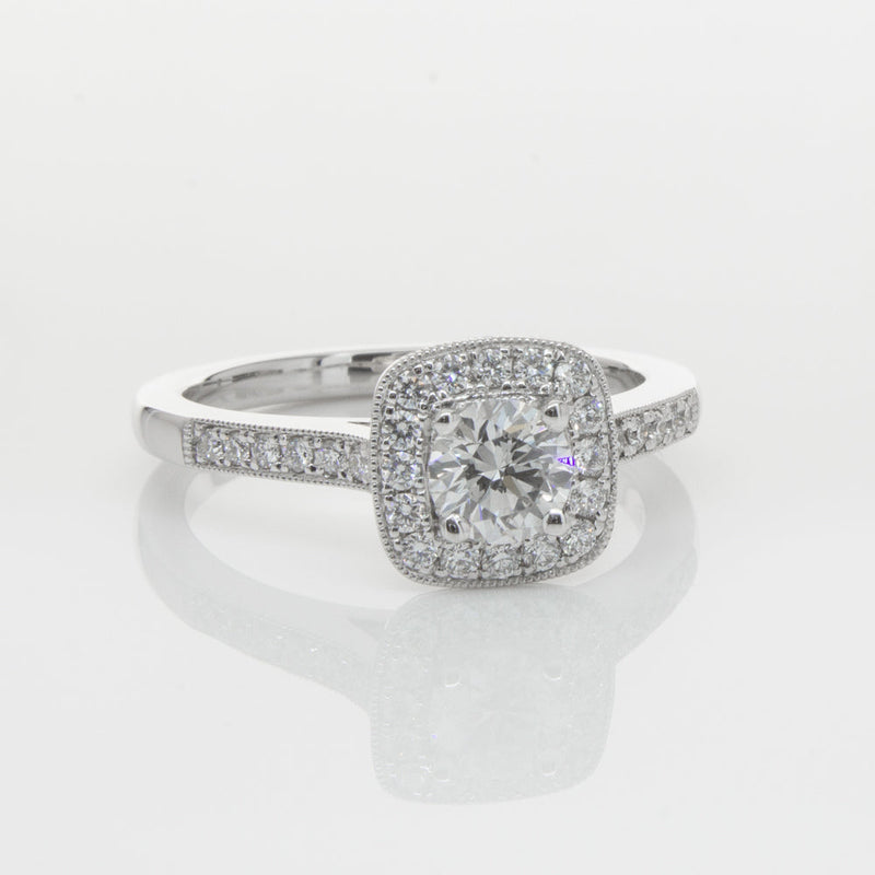 18ct White Gold .50ct Diamond Aurora Ring-Ring-Walker & Hall