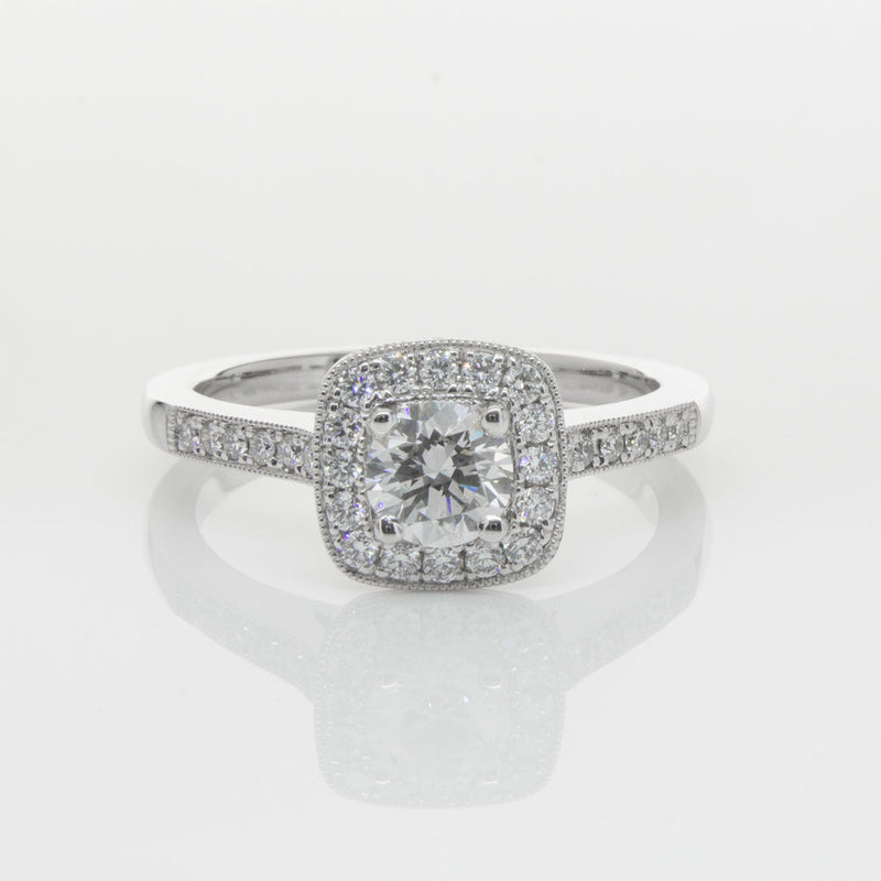 18ct White Gold .50ct Diamond Aurora Ring-Ring-Walker & Hall