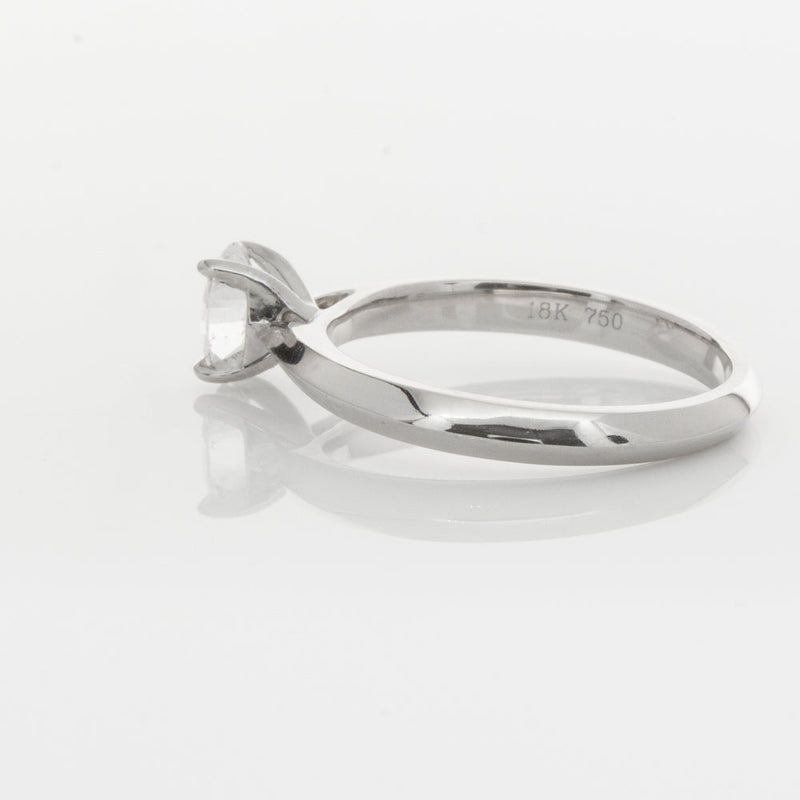 18ct White Gold .50ct Oval Diamond Venetian Ring-Ring-Walker & Hall