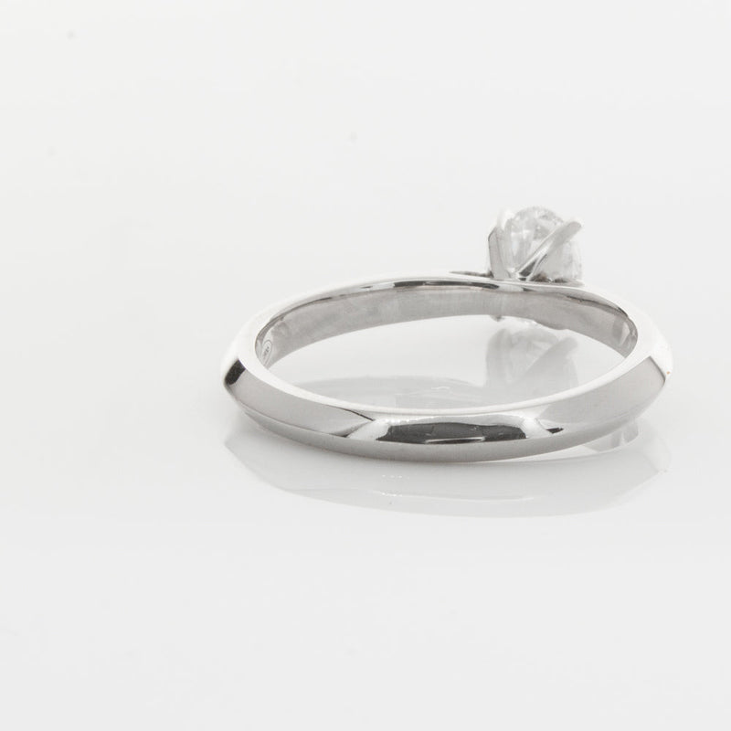 18ct White Gold .50ct Oval Diamond Venetian Ring-Ring-Walker & Hall