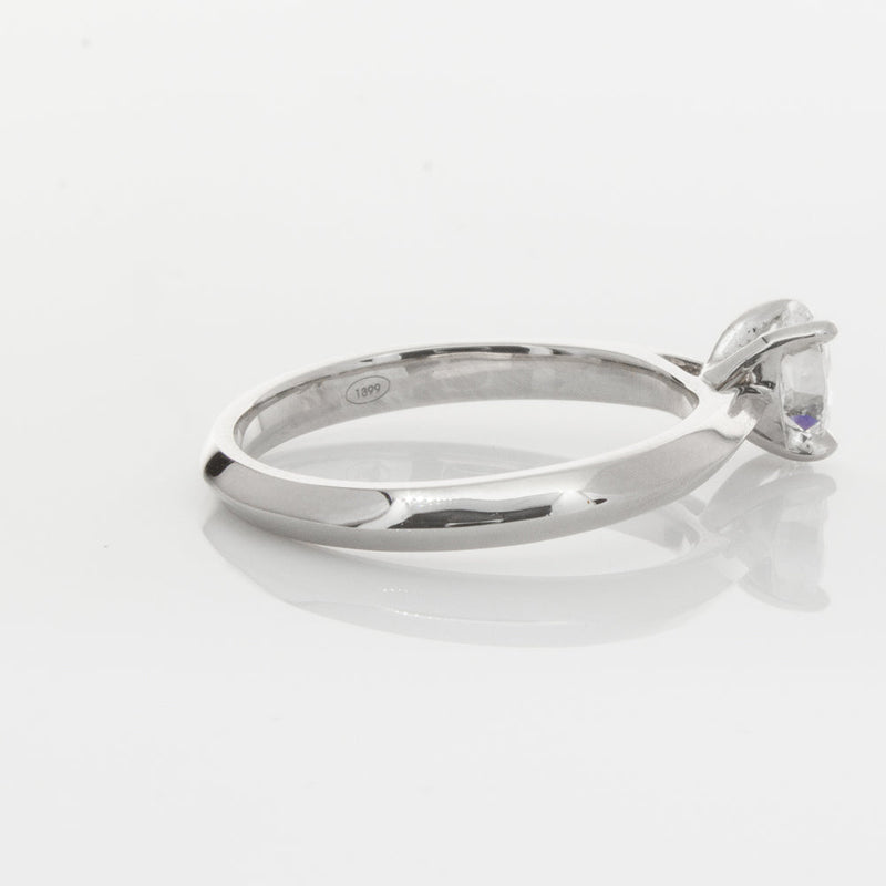 18ct White Gold .50ct Oval Diamond Venetian Ring-Ring-Walker & Hall