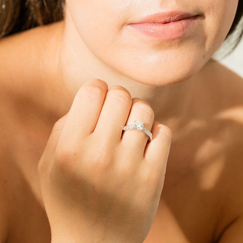 18ct White Gold 1.00ct Diamond Phoenix Ring-Ring-Walker & Hall