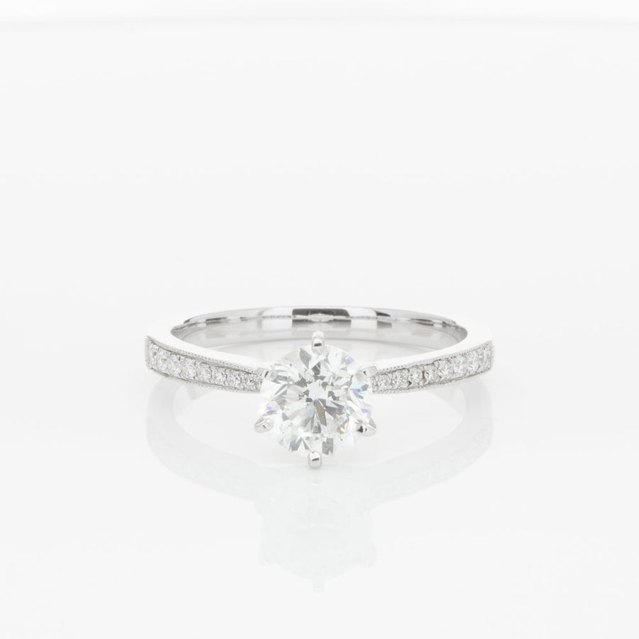 18ct White Gold 1.00ct Diamond Zenith Ring-Ring-Walker & Hall