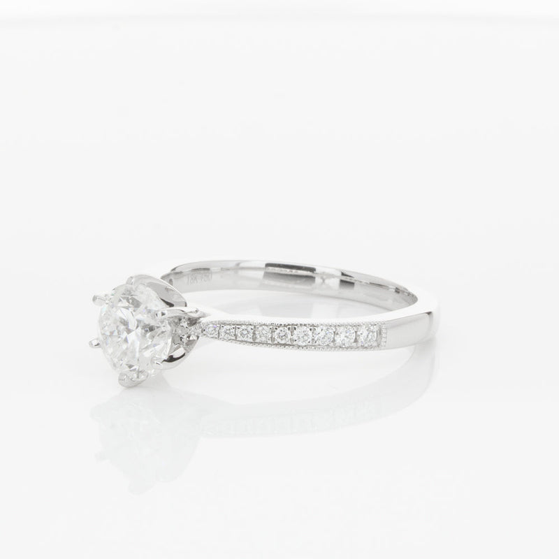 18ct White Gold 1.00ct Diamond Zenith Ring-Ring-Walker & Hall