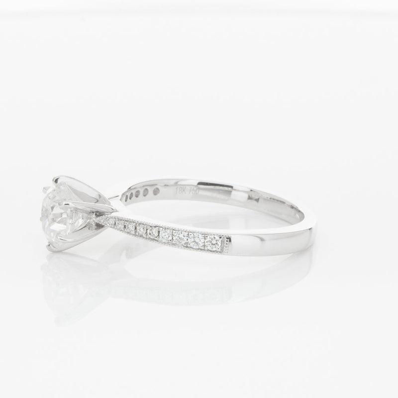 18ct White Gold 1.00ct Diamond Zenith Ring-Ring-Walker & Hall