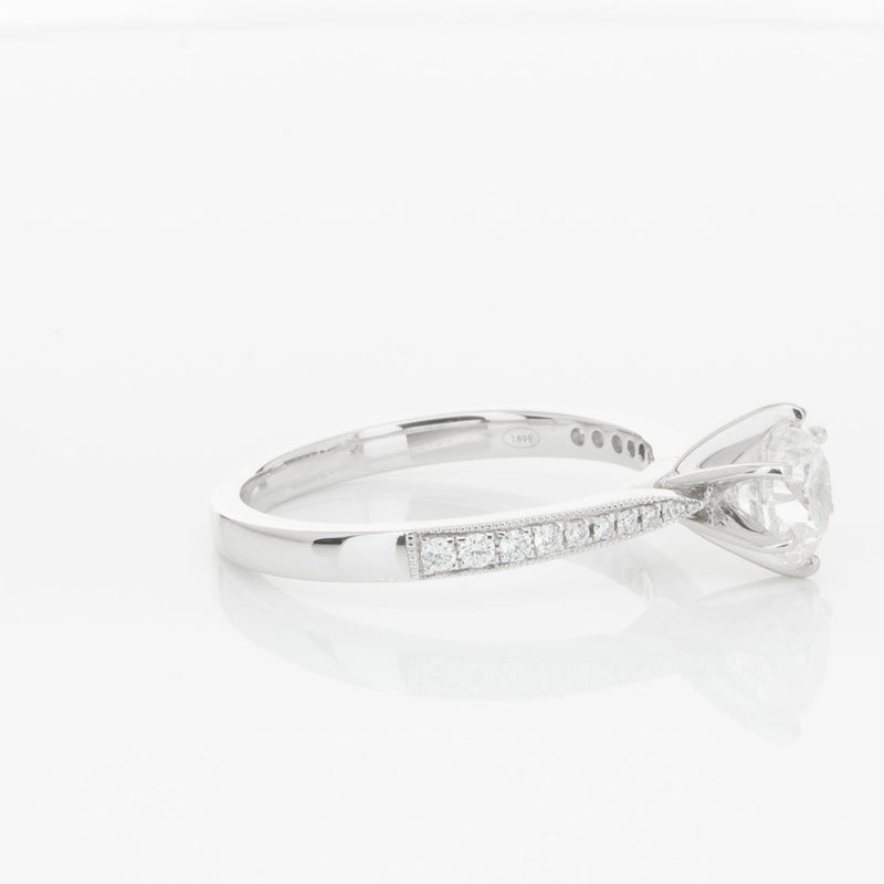 18ct White Gold 1.00ct Diamond Zenith Ring-Ring-Walker & Hall