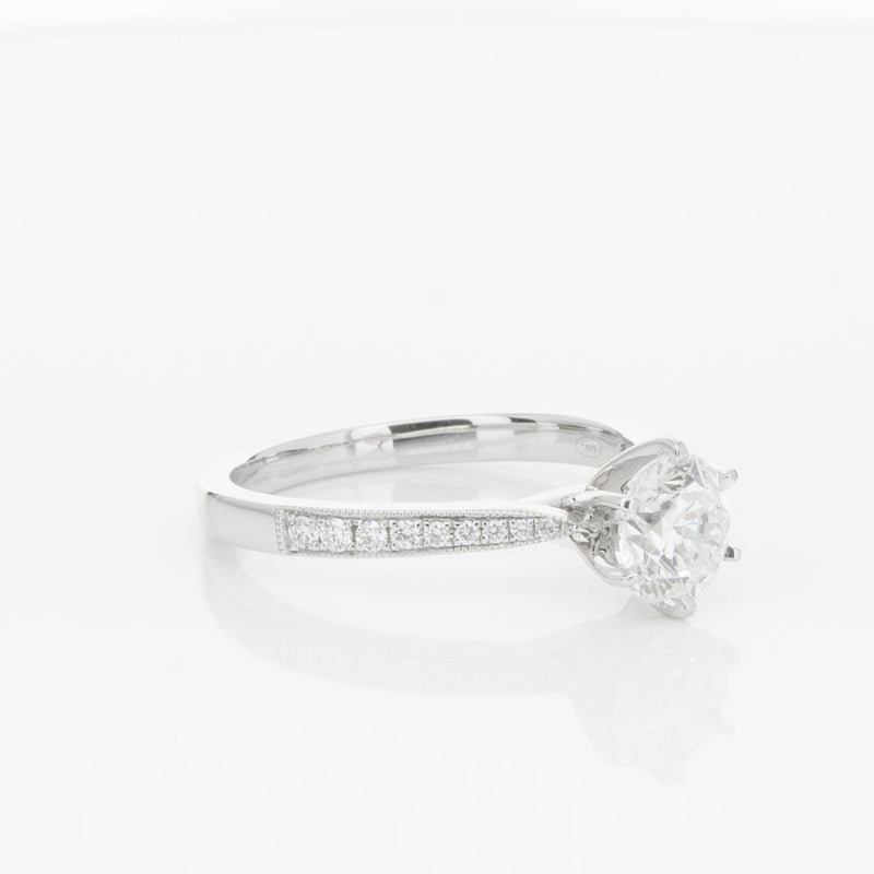 18ct White Gold 1.00ct Diamond Zenith Ring-Ring-Walker & Hall