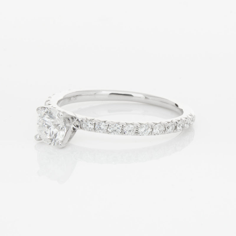 18ct White Gold .51ct Diamond Comet Ring-Ring-Walker & Hall