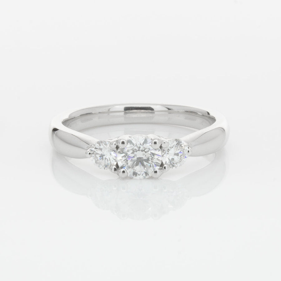 18ct White Gold .39ct Diamond Elysian Ring-Ring-Walker & Hall