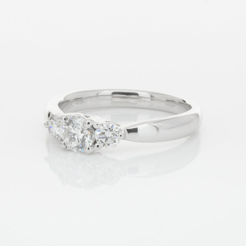 18ct White Gold .39ct Diamond Elysian Ring-Ring-Walker & Hall