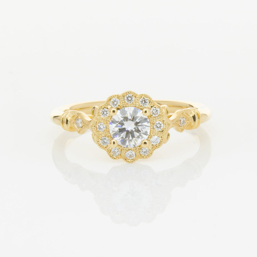 18ct Yellow Gold .50ct Diamond Versailles Ring-Ring-Walker & Hall