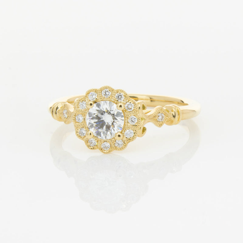 18ct Yellow Gold .50ct Diamond Versailles Ring-Ring-Walker & Hall