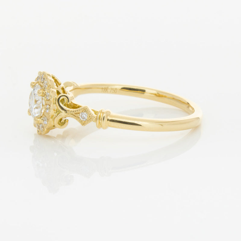 18ct Yellow Gold .50ct Diamond Versailles Ring-Ring-Walker & Hall