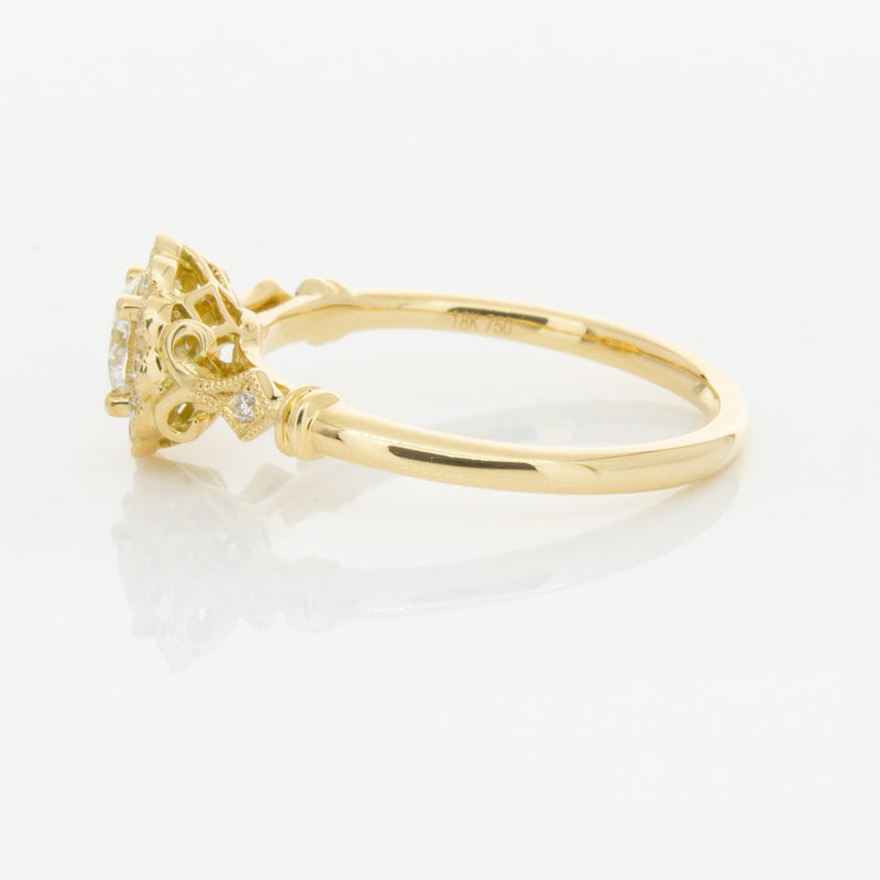 18ct Yellow Gold .50ct Diamond Versailles Ring-Ring-Walker & Hall