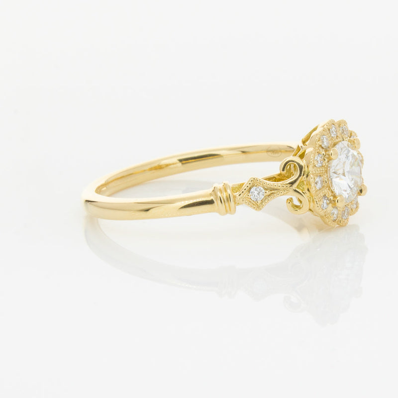 18ct Yellow Gold .50ct Diamond Versailles Ring-Ring-Walker & Hall