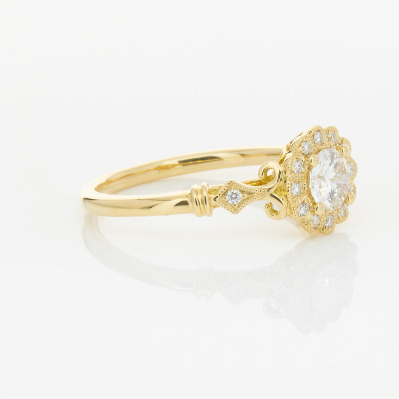 18ct Yellow Gold .50ct Diamond Versailles Ring-Ring-Walker & Hall