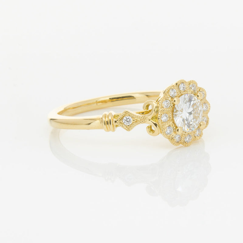 18ct Yellow Gold .50ct Diamond Versailles Ring-Ring-Walker & Hall