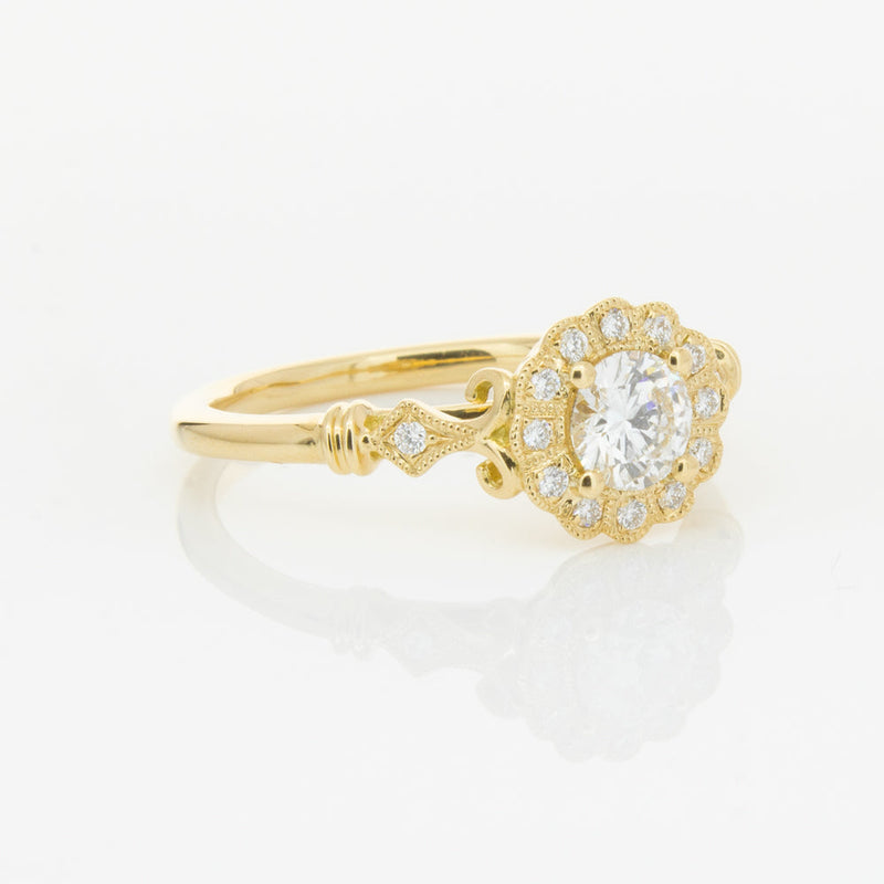 18ct Yellow Gold .50ct Diamond Versailles Ring-Ring-Walker & Hall