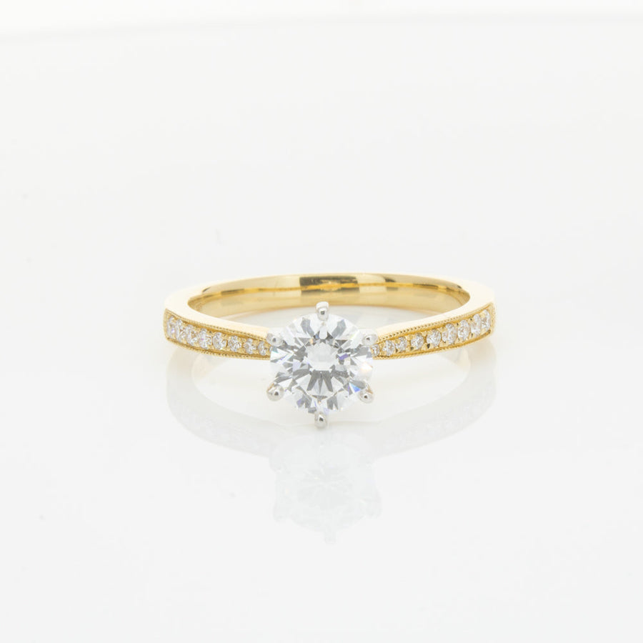 18ct Yellow Gold .74ct Diamond Zenith Ring-Ring-Walker & Hall