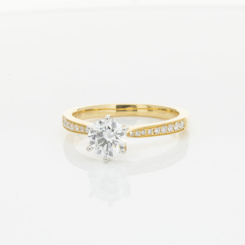 18ct Yellow Gold .74ct Diamond Zenith Ring-Ring-Walker & Hall