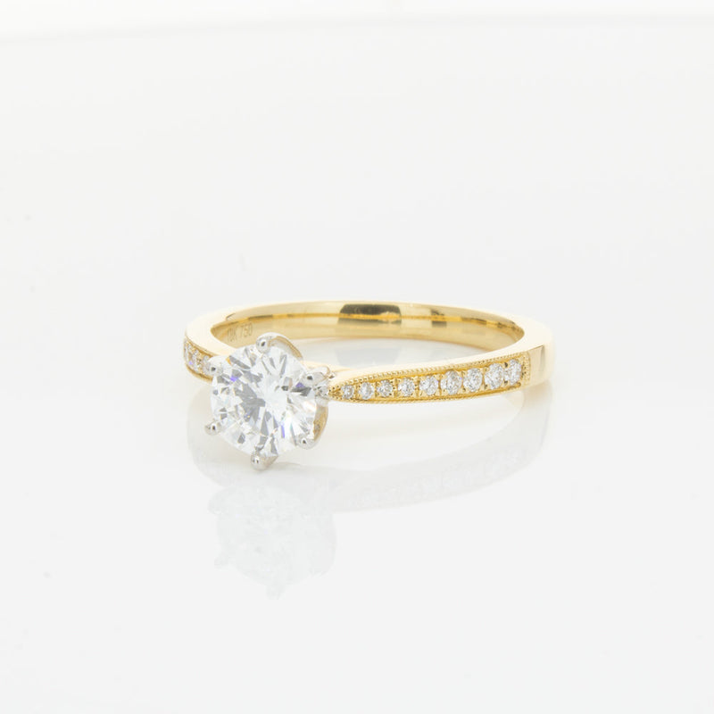 18ct Yellow Gold .74ct Diamond Zenith Ring-Ring-Walker & Hall
