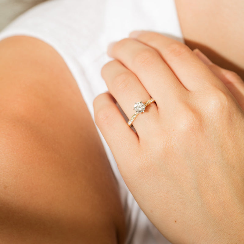 18ct Yellow Gold .70ct Diamond Zenith Ring-Ring-Walker & Hall