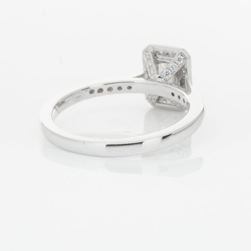 18ct White Gold .49ct Emerald Cut Diamond Aria Ring-Ring-Walker & Hall