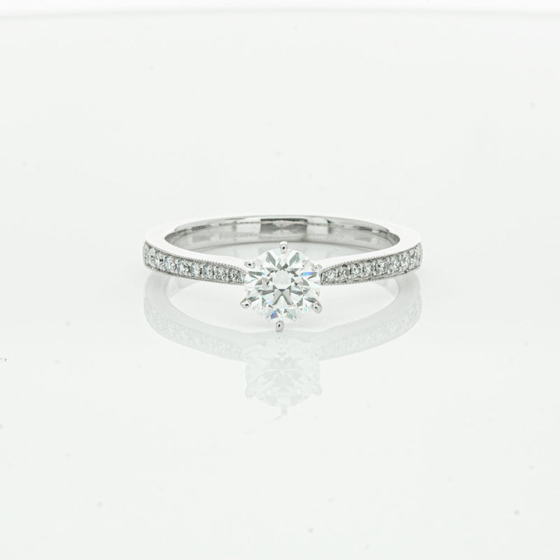 18ct White Gold .50ct Diamond Zenith Ring-Ring-Walker & Hall