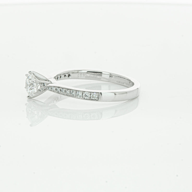 18ct White Gold .50ct Diamond Zenith Ring-Ring-Walker & Hall