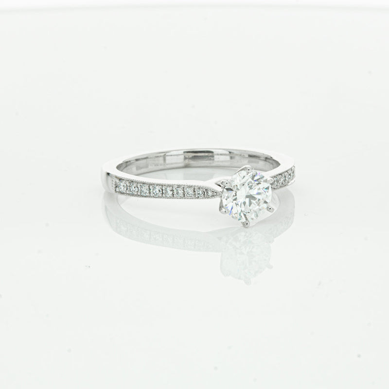 18ct White Gold .50ct Diamond Zenith Ring-Ring-Walker & Hall