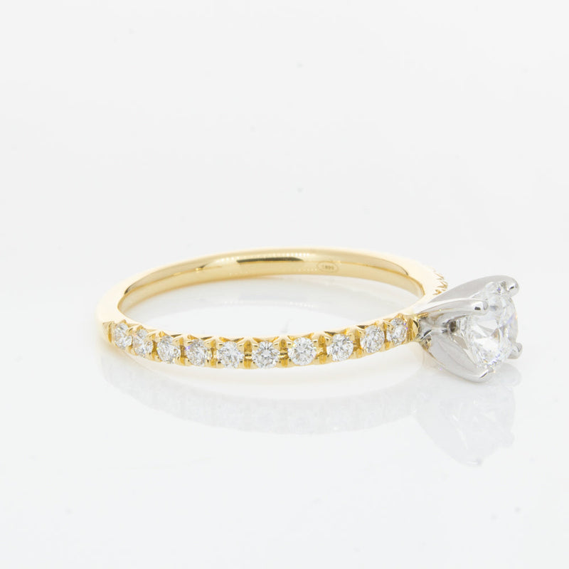18ct Yellow Gold .51ct Diamond Comet Ring-Ring-Walker & Hall