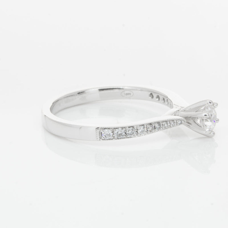 18ct White Gold .30ct Diamond Zenith Ring-Ring-Walker & Hall