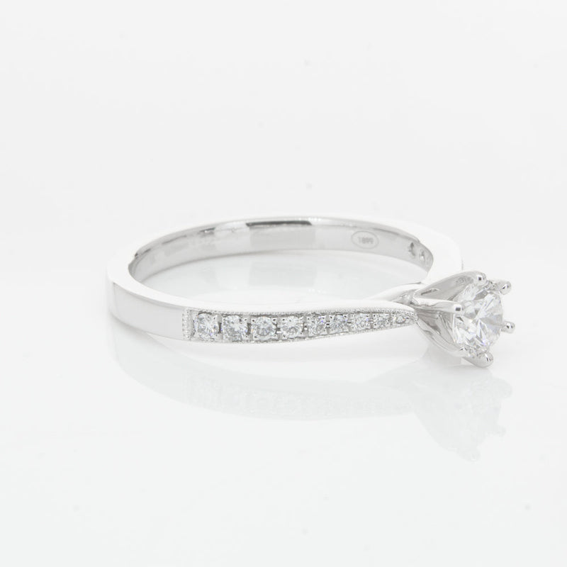 18ct White Gold .30ct Diamond Zenith Ring-Ring-Walker & Hall