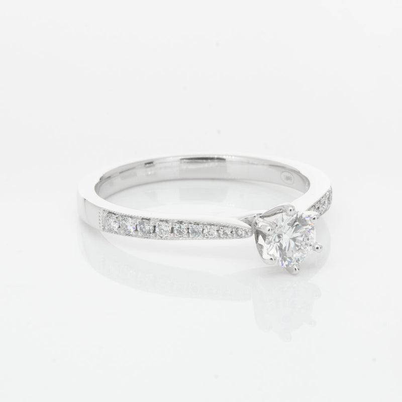 18ct White Gold .30ct Diamond Zenith Ring-Ring-Walker & Hall