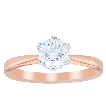 18ct Rose Gold 1.00ct Diamond Nova Ring-Ring-Walker & Hall