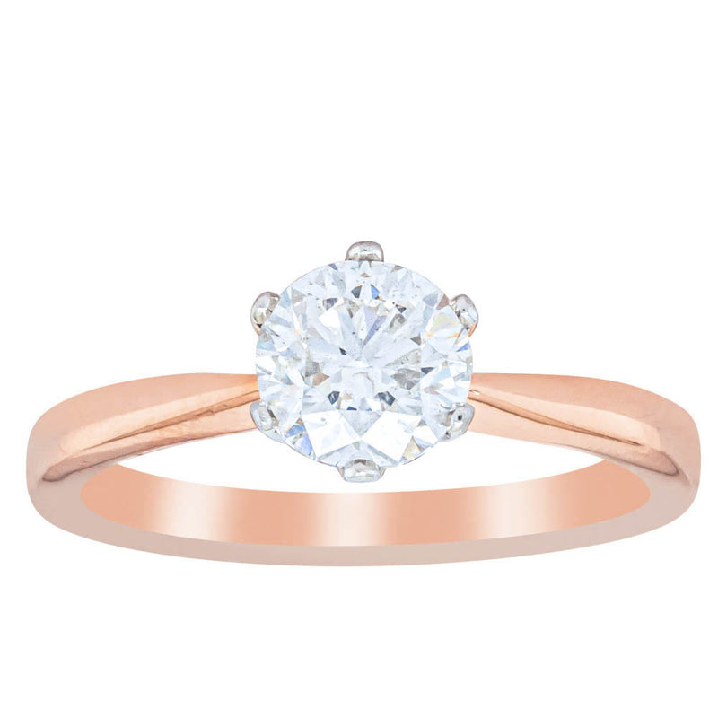 18ct Rose Gold 1.00ct Diamond Nova Ring-Ring-Walker & Hall