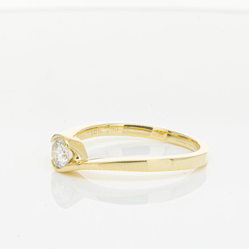 18ct Yellow Gold .30ct Diamond Embrace Ring-Ring-Walker & Hall