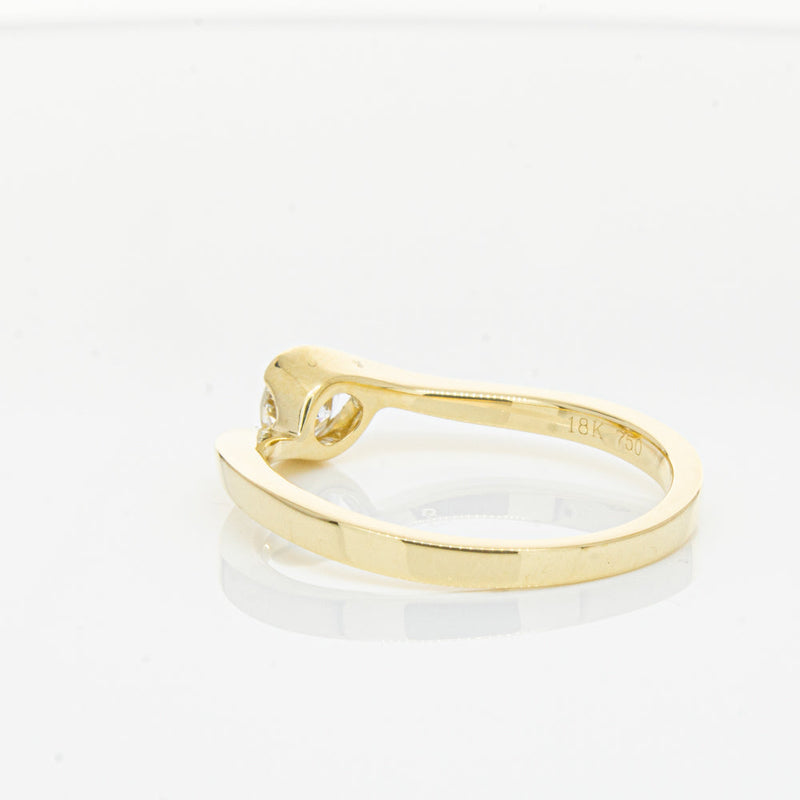 18ct Yellow Gold .30ct Diamond Embrace Ring-Ring-Walker & Hall