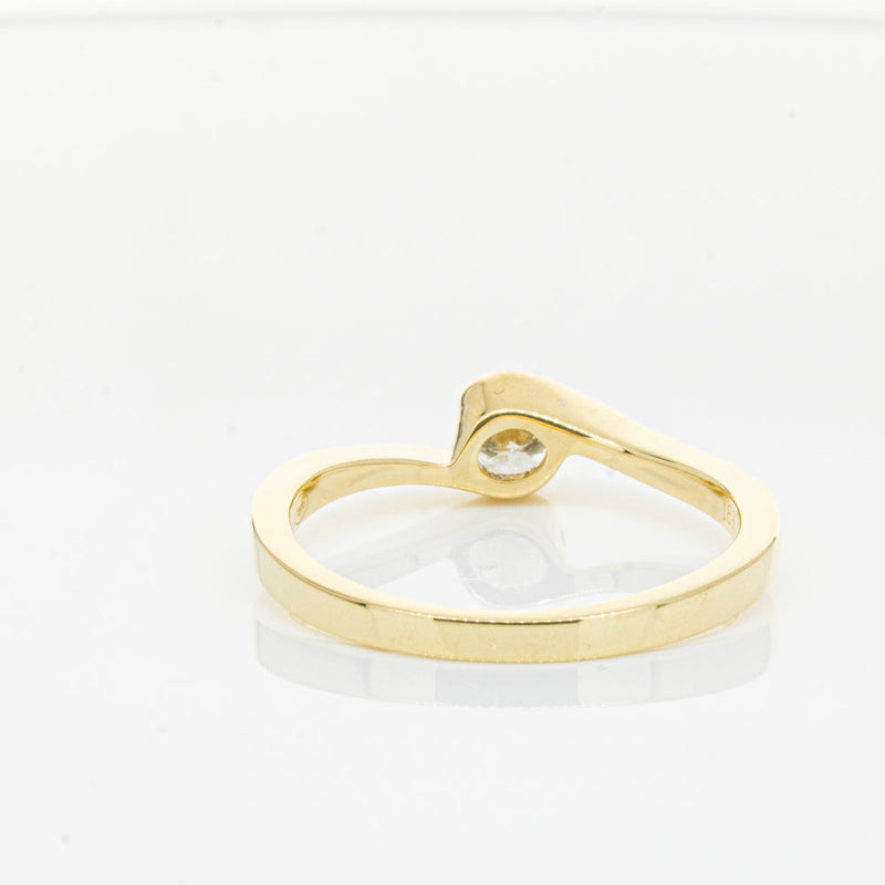18ct Yellow Gold .30ct Diamond Embrace Ring-Ring-Walker & Hall