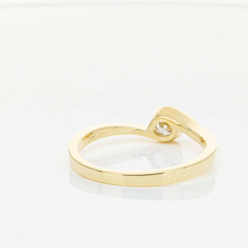 18ct Yellow Gold .30ct Diamond Embrace Ring-Ring-Walker & Hall