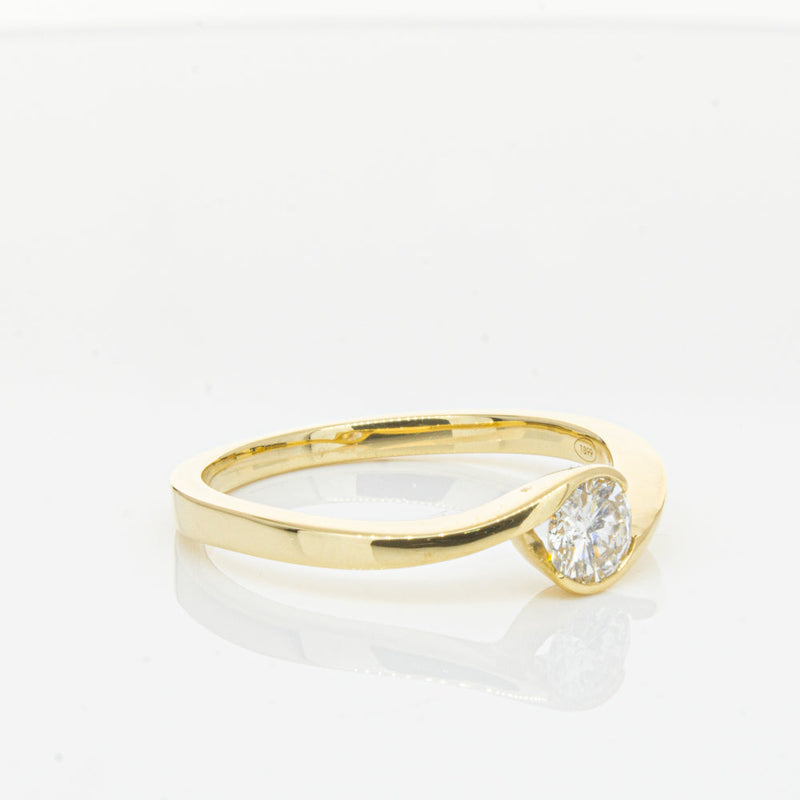 18ct Yellow Gold .30ct Diamond Embrace Ring-Ring-Walker & Hall